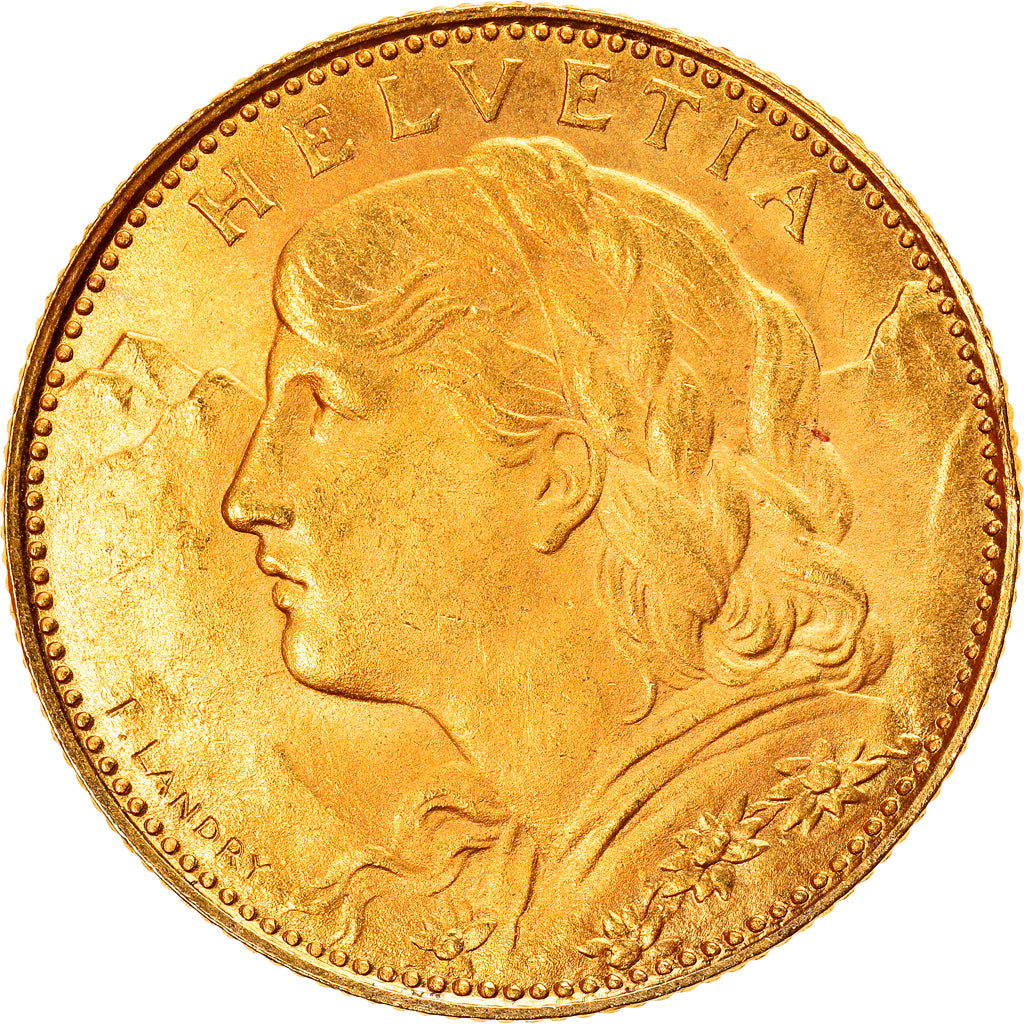 Moneta, Svizzera, 10 Francs, 1922, Bern, SPL, Oro, KM:36