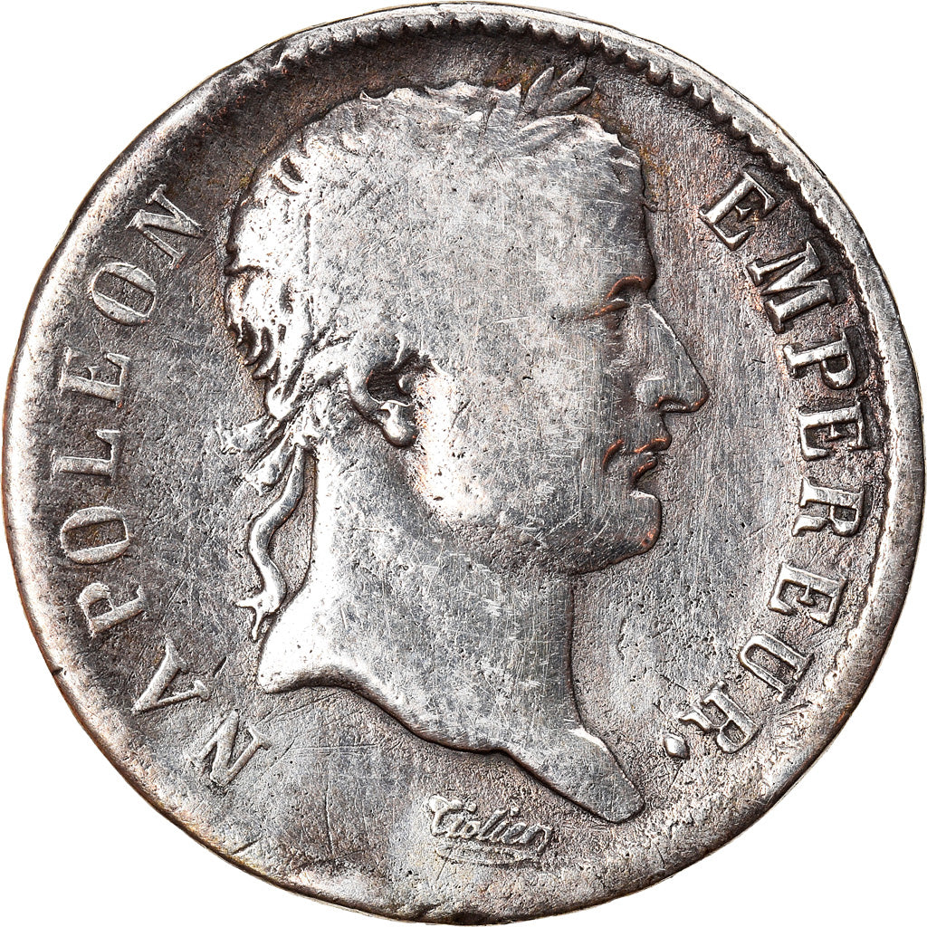 Frankreich, Napoléon I, Franc, 1810, Rouen, VF(30-35), Silver, KM:692.2, Gad...