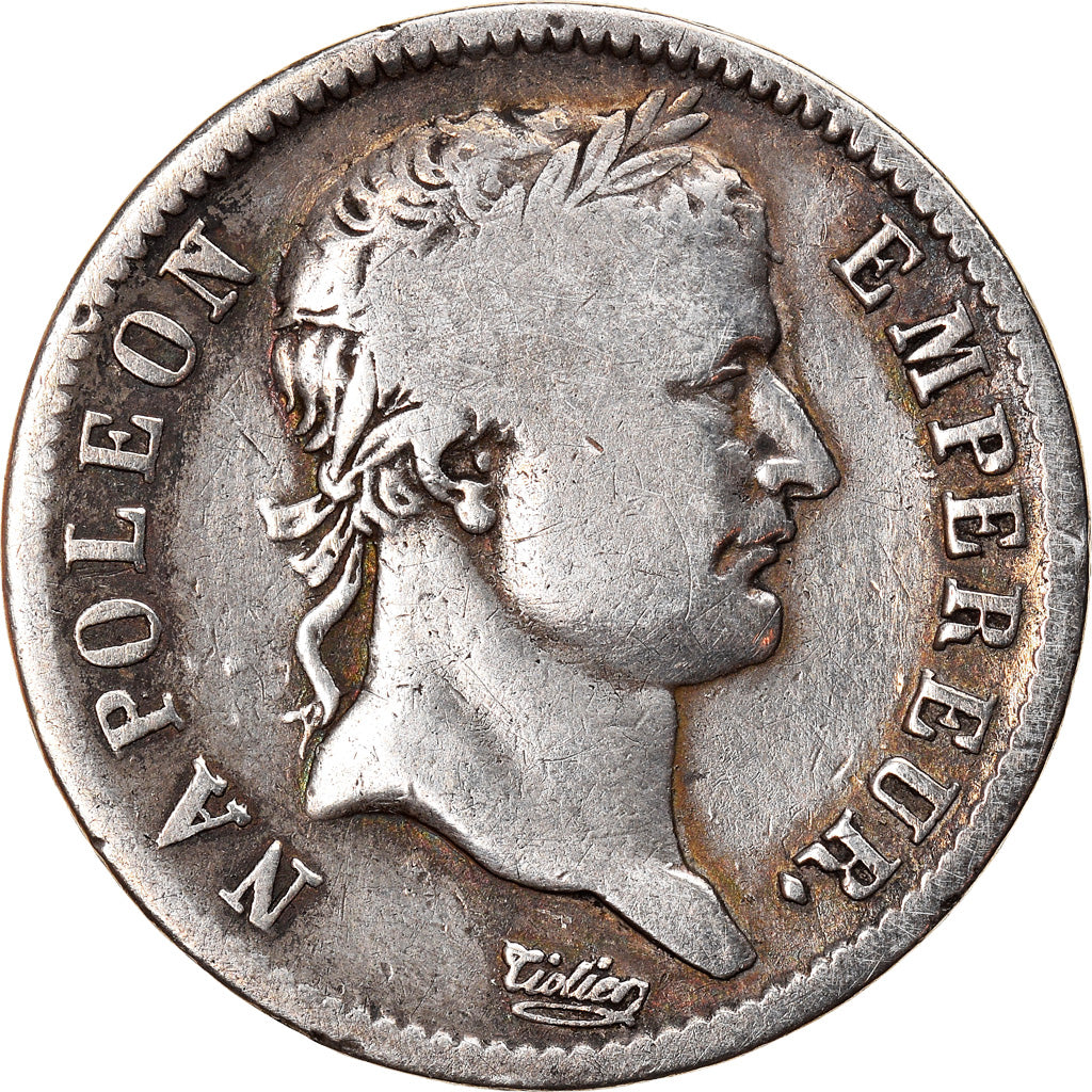 Moneta, Francja, Napoléon I, Franc, 1810, Perpignan, Bardzo rzadkie, VF(30-35)