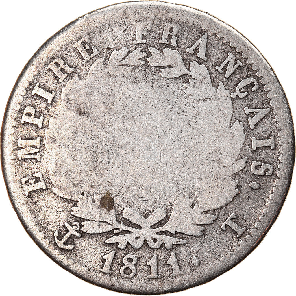 Coin, France, Napoléon I, Franc, 1811, Nantes, F(12-15), Silver, KM:692.14