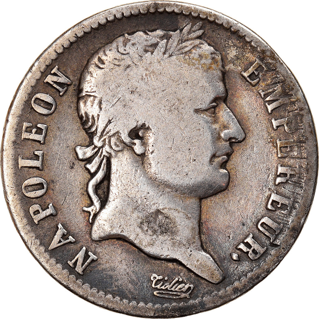 Moneda, Francia, Napoléon I, Franc, 1812, Limoges, BC+, Plata, KM:692.7