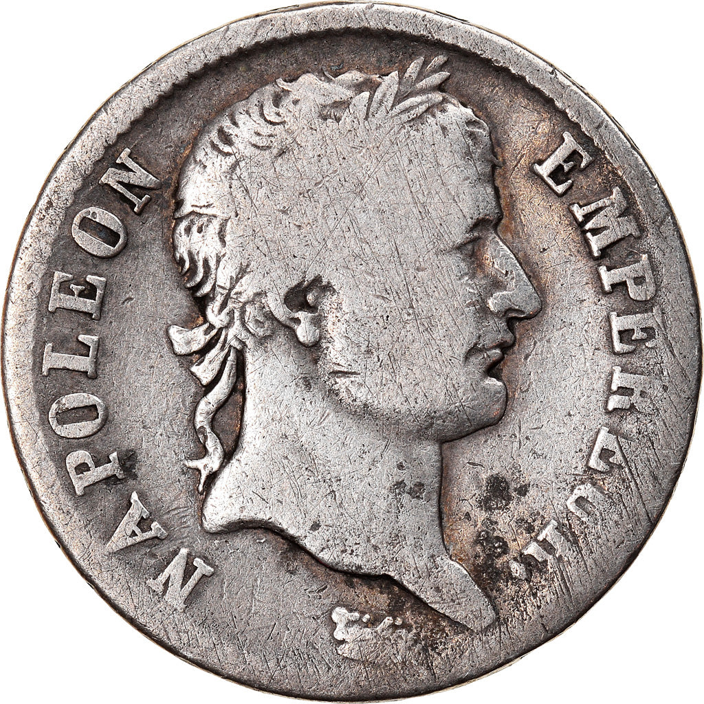Moneda, Francia, Napoléon I, Franc, 1812, Rouen, BC+, Plata, KM:692.2