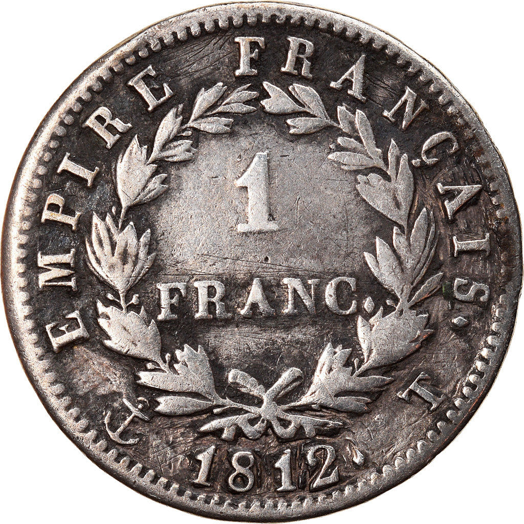 Munten, Frankrijk, Napoléon I, Franc, 1812, Nantes, ZF, Zilver, KM:692.14