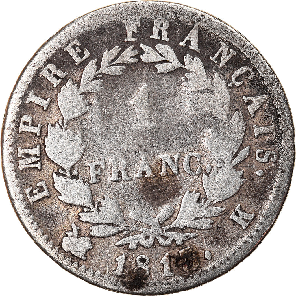 Munten, Frankrijk, Napoléon I, Franc, 1813, Bordeaux, FR, Zilver, KM:692.8, Le