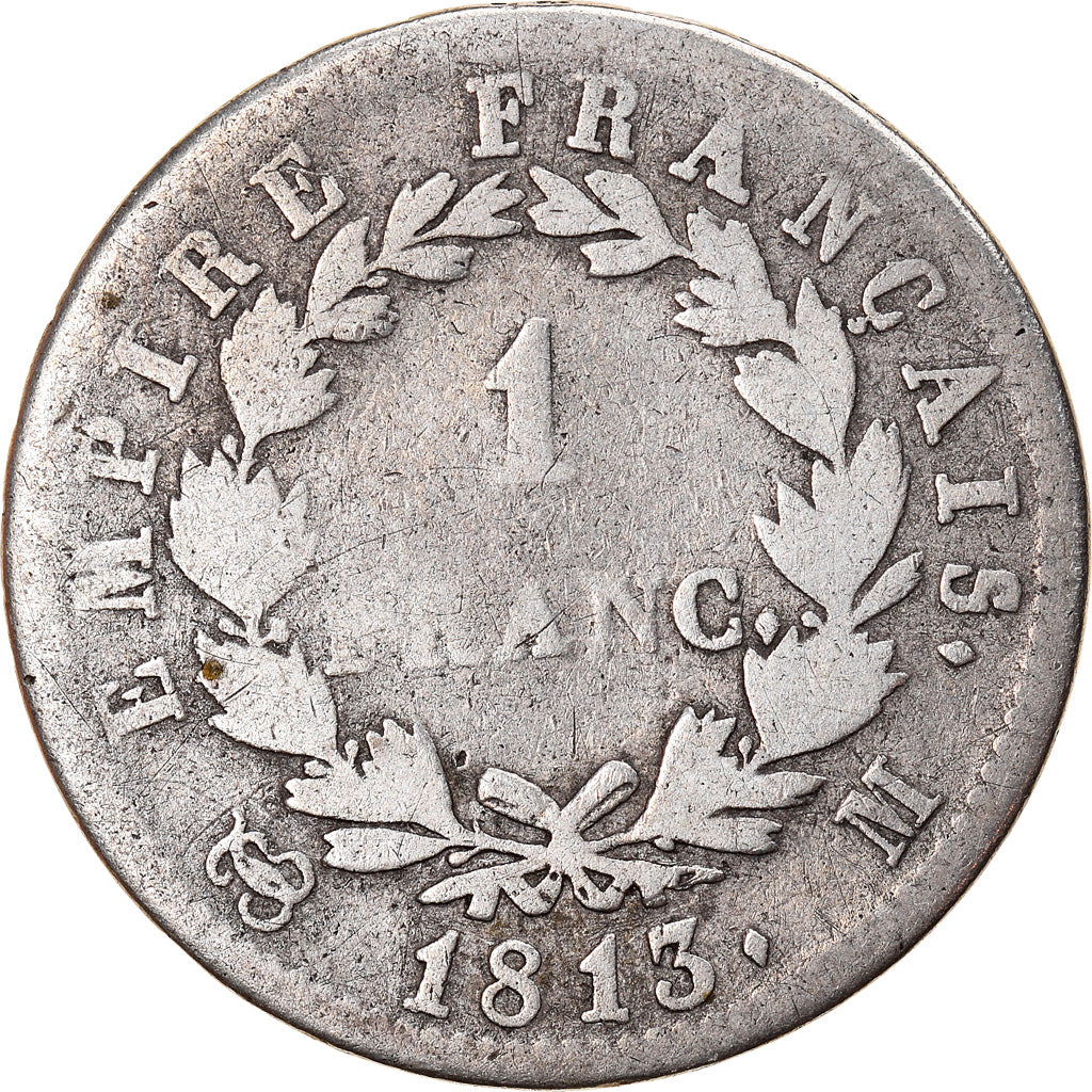 Coin, France, Napoléon I, Franc, 1813, Toulouse, VF(20-25), Silver, KM:692.10