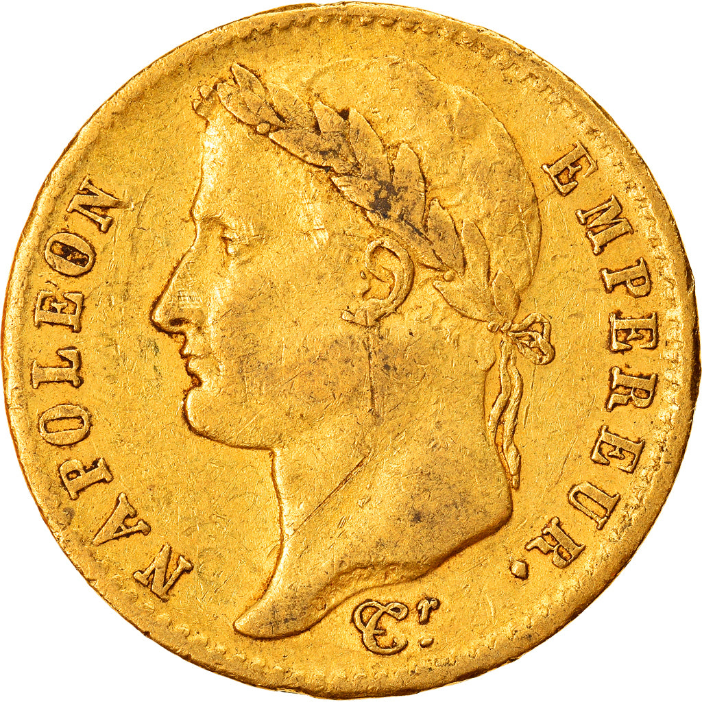 France, 20 Francs, 1815, Lille, Cent Jours, Gold, EF(40-45), Gadoury:1025a