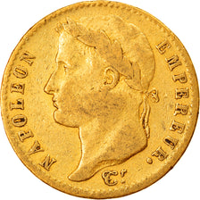 Moneta, Francia, 20 Francs, 1815, Lille, Cent Jours, BB, Oro, KM:705.3