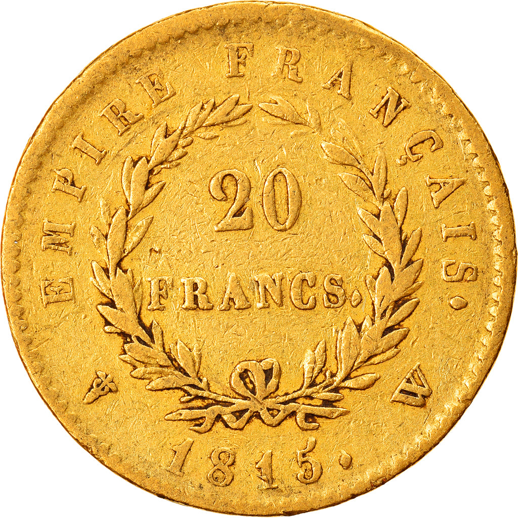 Coin, France, 20 Francs, 1815, Lille, Cent Jours, EF(40-45), Gold, KM:705.3