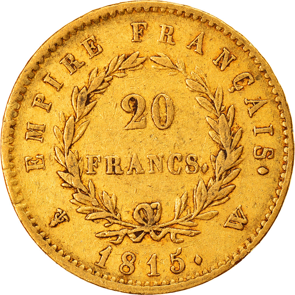 Coin, France, 20 Francs, 1815, Lille, Cent Jours, EF(40-45), Gold, KM:705.3