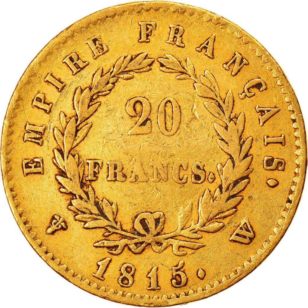 Münze, Frankreich, 20 Francs, 1815, Lille, Cent Jours, SS, Gold, KM:705.3