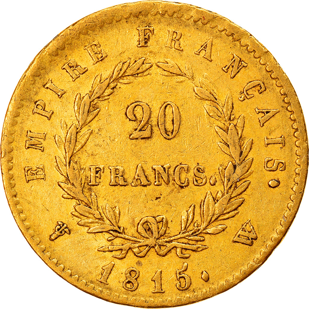 Coin, France, 20 Francs, 1815, Lille, Cent Jours, EF(40-45), Gold, KM:705.3