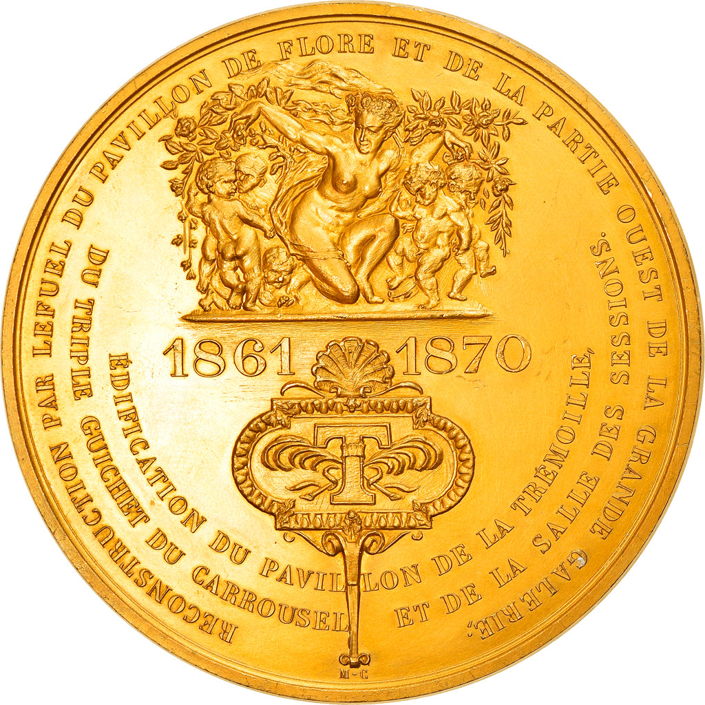 France, Medal, Napoléon III, Le Louvre, Lefuel, History, 1975, Charon