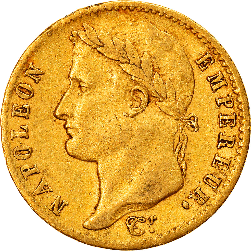 Moeda, França, 20 Francs, 1815, Lille, Cent Jours, AU(50-53), Dourado