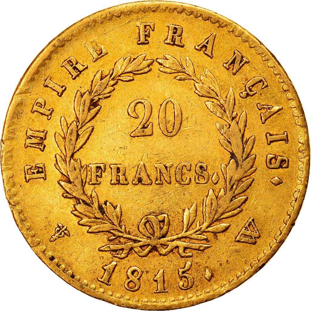 Coin, France, 20 Francs, 1815, Lille, Cent Jours, AU(50-53), Gold, KM:705.3