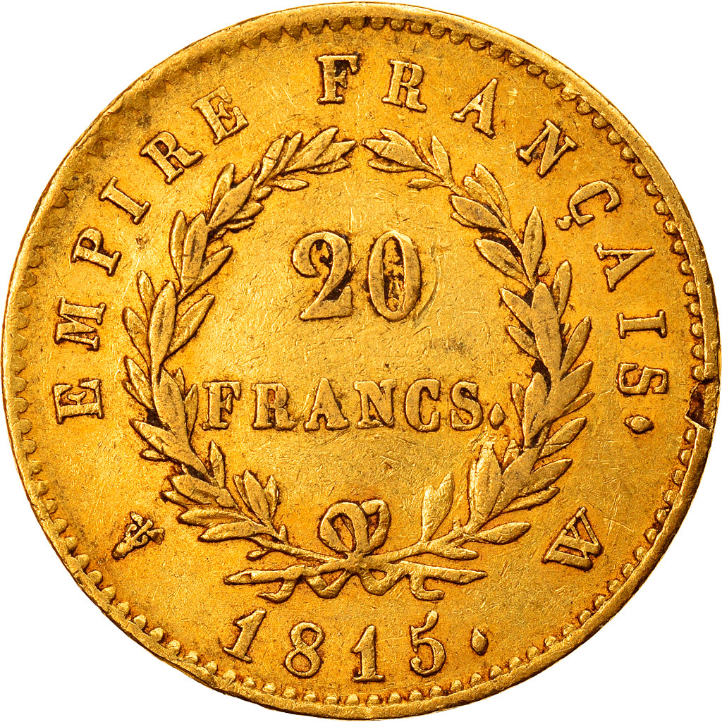 Coin, France, 20 Francs, 1815, Lille, Cent Jours, AU(50-53), Gold, KM:705.3