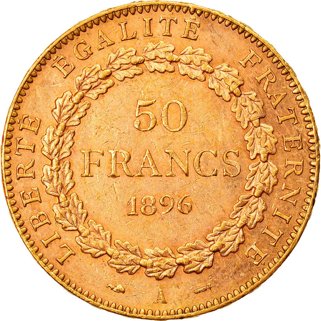 Coin, France, Génie, 50 Francs, 1896, Paris, AU(55-58), Gold, KM:831