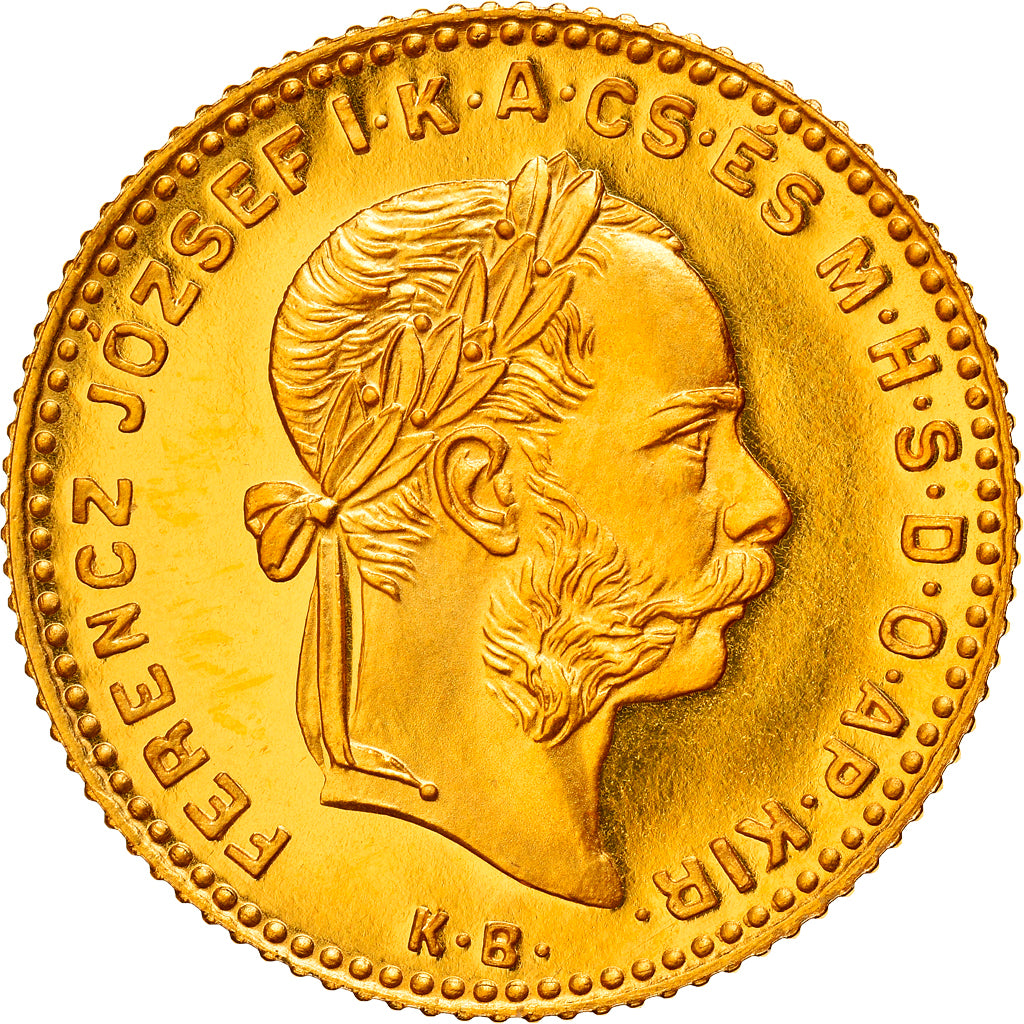 Coin, Hungary, Franz Joseph I, 4 Forint 10 Francs, 1892, Restrike, MS(65-70)