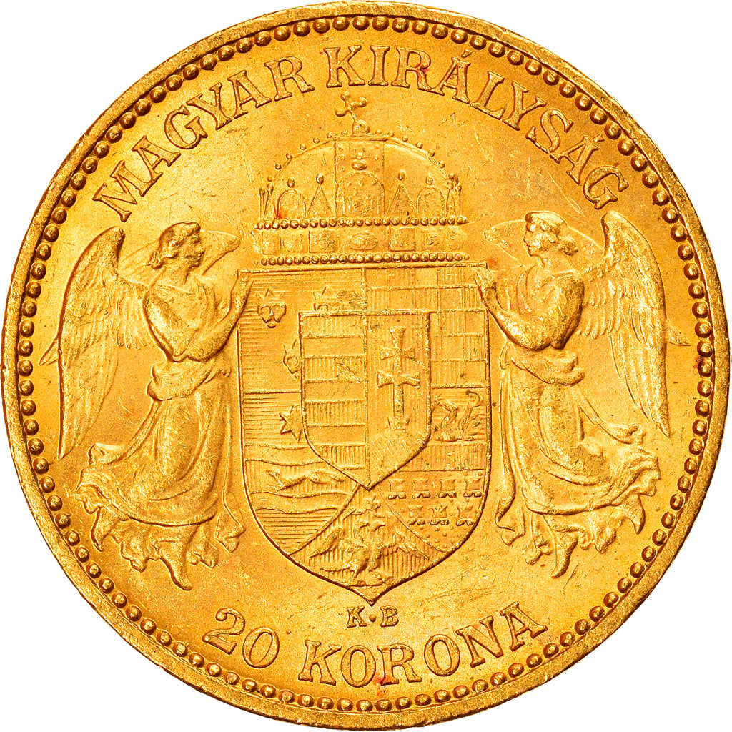 Monnaie, Hongrie, Franz Joseph I, 20 Korona, 1893, Kormoczbanya, SUP, Or, KM:486