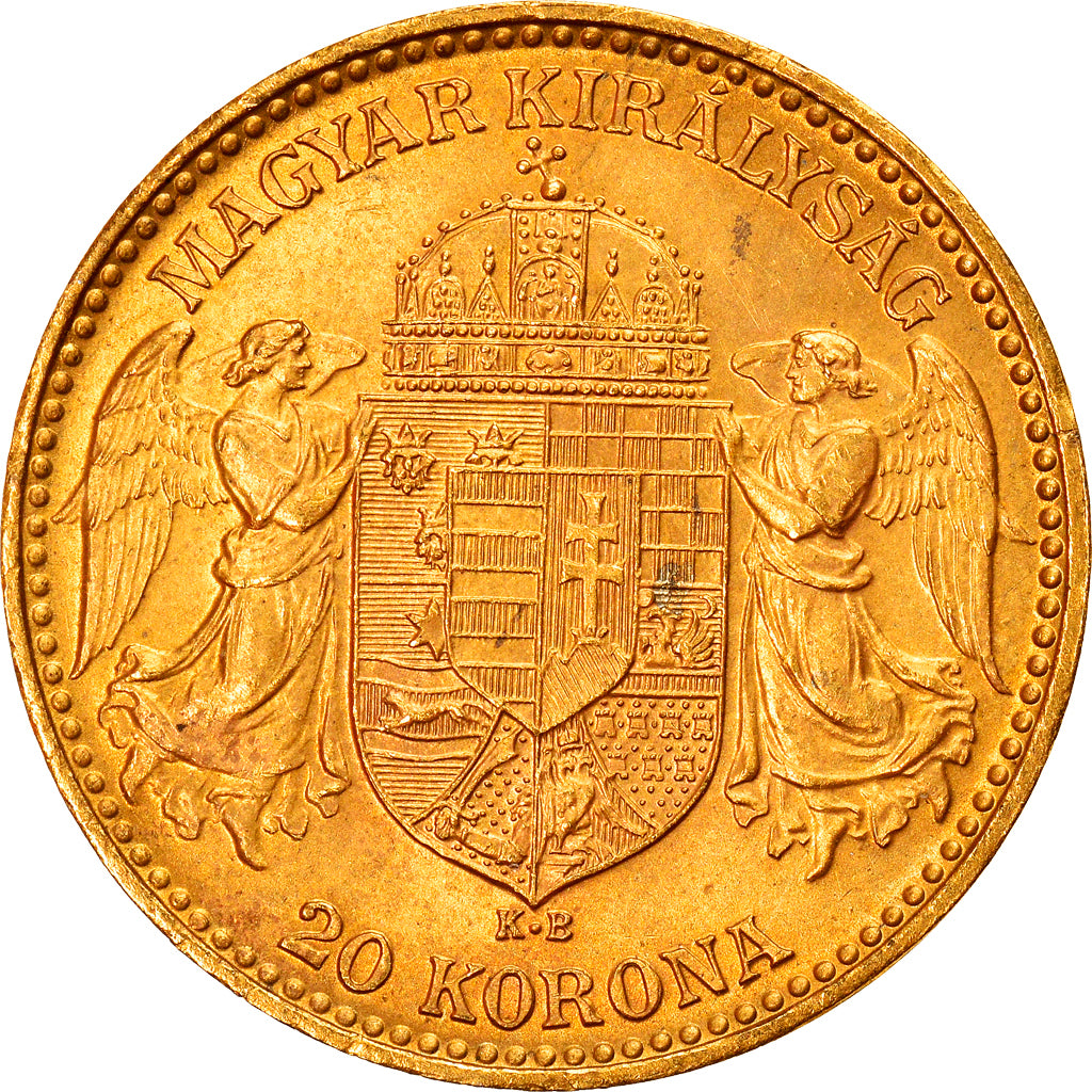 Moneta, Ungheria, Franz Joseph I, 20 Korona, 1914, Kormoczbanya, SPL, Oro