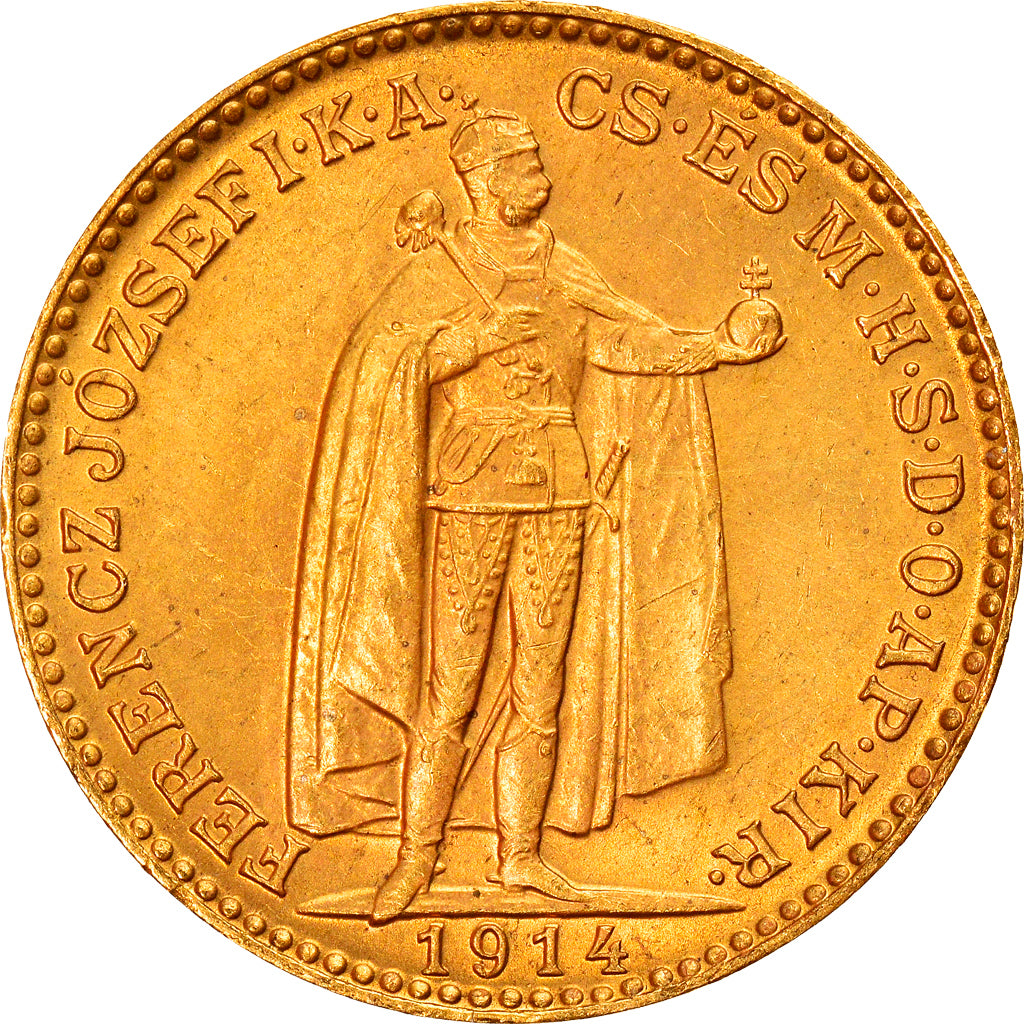 Moneta, Ungheria, Franz Joseph I, 20 Korona, 1914, Kormoczbanya, SPL, Oro