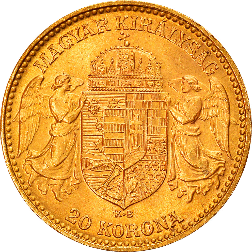 Moneta, Ungheria, Franz Joseph I, 20 Korona, 1914, Kormoczbanya, SPL, Oro
