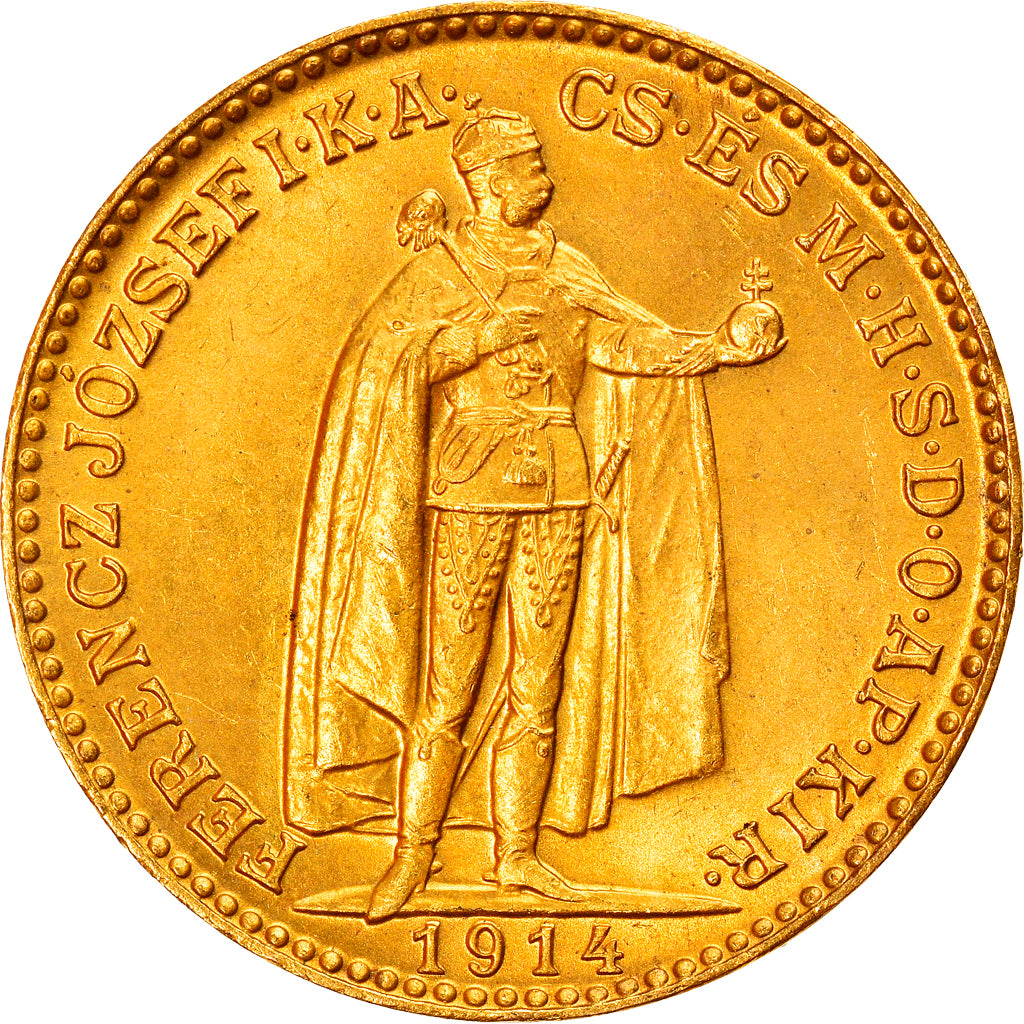 Monnaie, Hongrie, Franz Joseph I, 20 Korona, 1914, Kormoczbanya, SUP+, Or