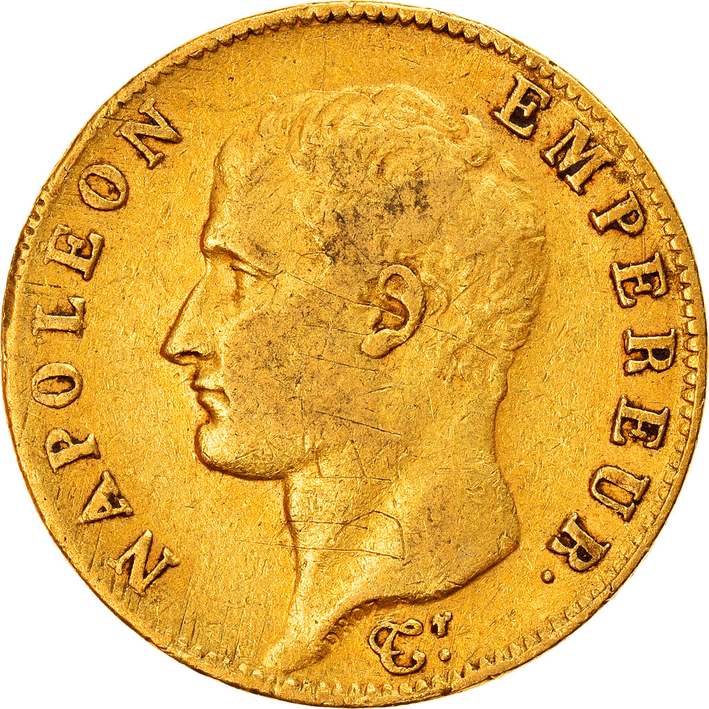 Munten, Frankrijk, Napoléon I, 20 Francs, AN 14, Paris, ZF, Goud, KM:663.1