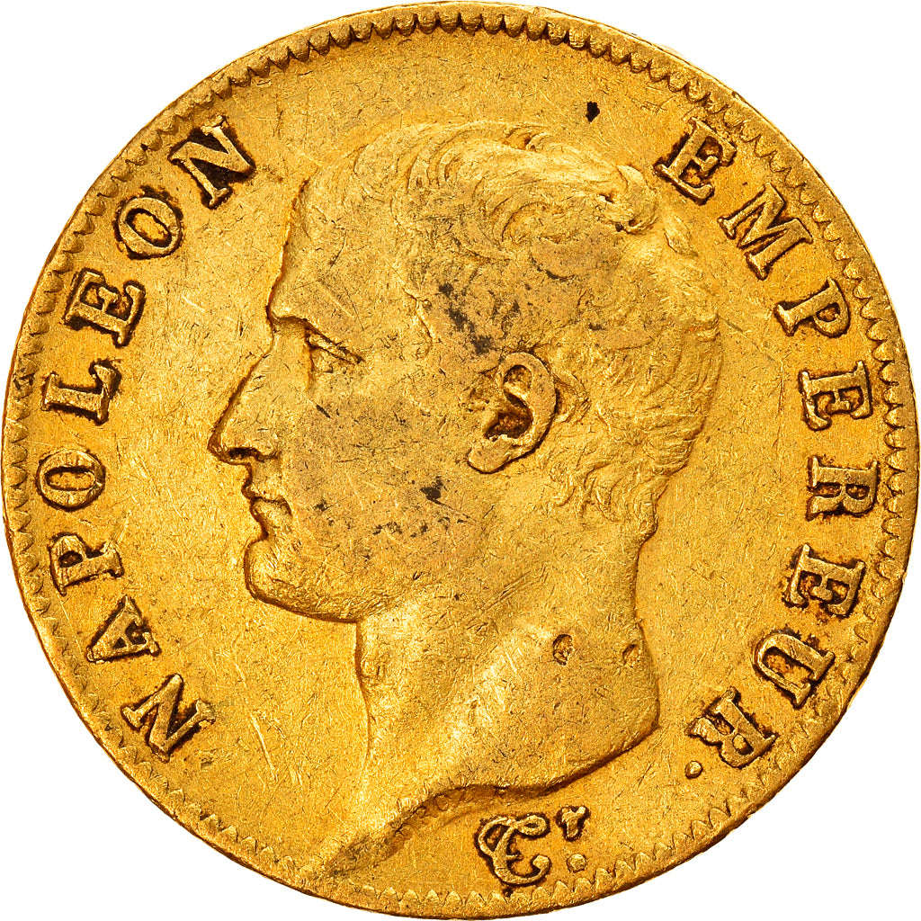 Moneta, Francja, Napoléon I, 20 Francs, AN 14, Paris, AU(50-53), Złoto