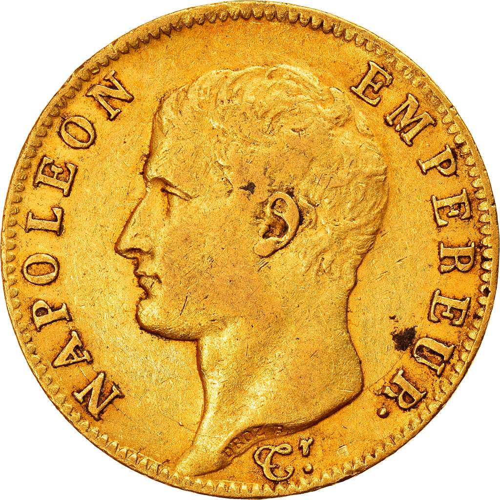 Moneta, Francia, Napoléon I, 20 Francs, AN 14, Paris, BB+, Oro, KM:663.1
