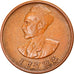Moneda, Etiopía, Haile Selassie I, 5 Cents, Amist Santeem, 1944, MBC, Cobre