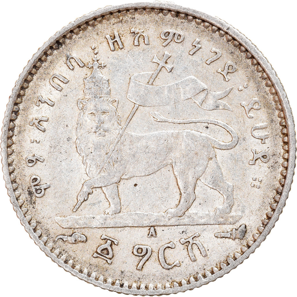 Coin, Ethiopia, Menelik II, Gersh, 1903, Paris, EF(40-45), Silver, KM:12