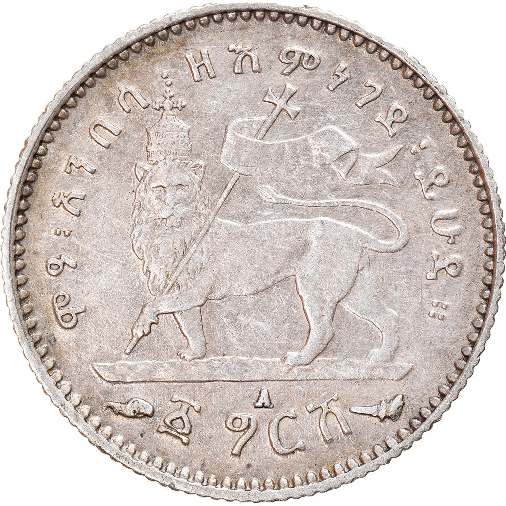 Coin, Ethiopia, Menelik II, Gersh, 1903, Paris, AU(50-53), Silver, KM:12