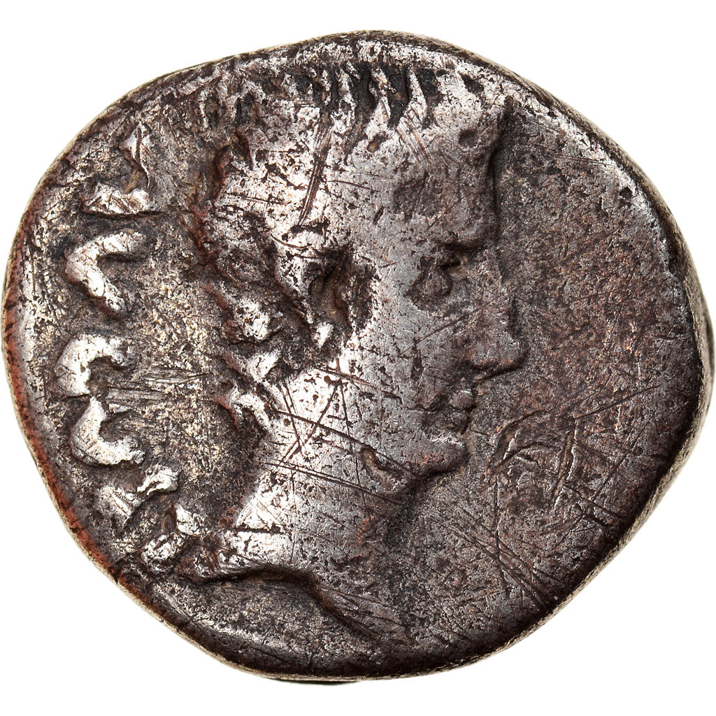 Coin, Augustus, Quinarius, 29-28 BC, Emerita, VF(30-35), Silver, RIC:1A