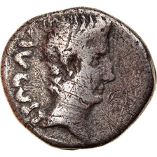 Coin, Augustus, Quinarius, 29-28 BC, Emerita, VF(30-35), Silver, RIC:1A