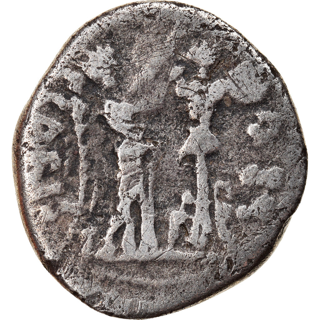 Coin, Augustus, Quinarius, 29-28 BC, Emerita, VF(30-35), Silver, RIC:1A