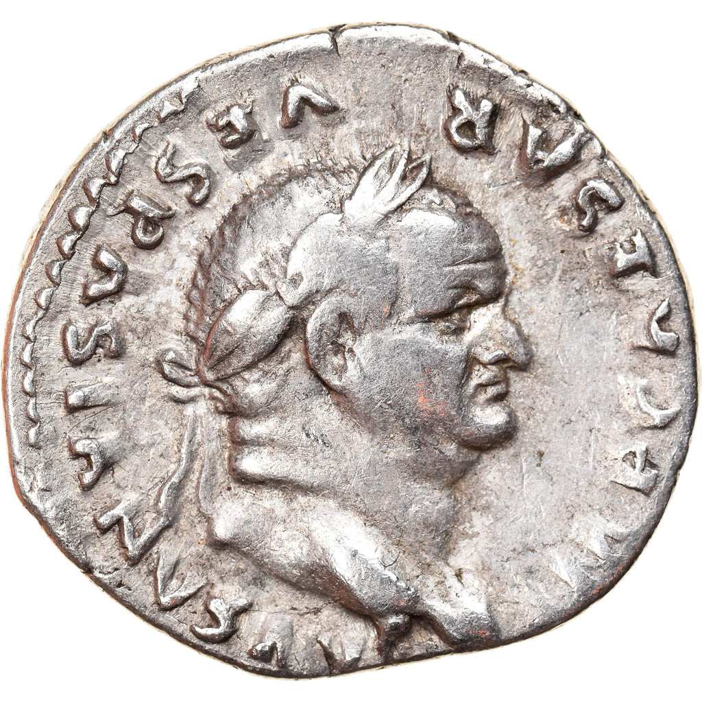 Coin, Vespasian, Denarius, 75, Roma, EF(40-45), Silver, RIC:772