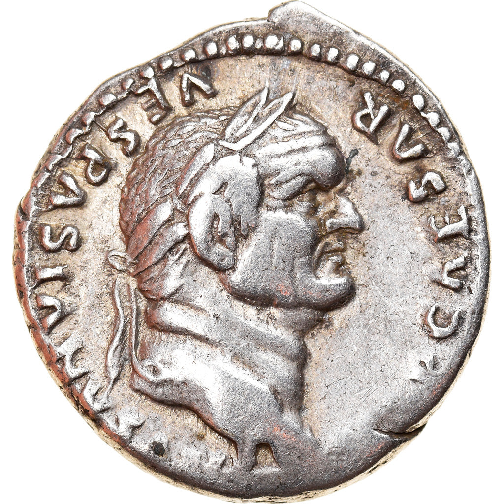 Coin, Vespasian, Denarius, 75, Roma, AU(50-53), Silver, RIC:772