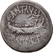 Moeda, Marcus Antonius, Denarius, Rome, Rara, VF(20-25), Prata, Crawford:544/35