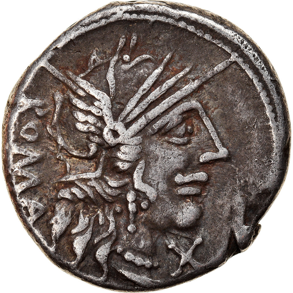 Moneta, Fannia, Denarius, Rome, VF(30-35), Srebro, Crawford:275/1
