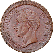 Coin, Monaco, Honore V, Decime, 1838, Monaco, AU(55-58), Copper, KM:97.1