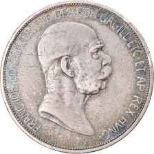 Hongrie, Franz Joseph I, 5 Korona, 1907, Kremnitz, SUP, Argent, KM:489