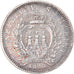 Moeda, San Marino, 5 Lire, 1898, Rome, AU(50-53), Prata, KM:6