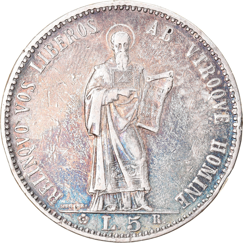 Coin, San Marino, 5 Lire, 1898, Rome, AU(50-53), Silver, KM:6