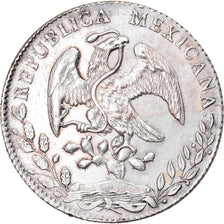 Moeda, México, 8 Reales, 1884, Zacatecas, MS(63), Prata, KM:377.13