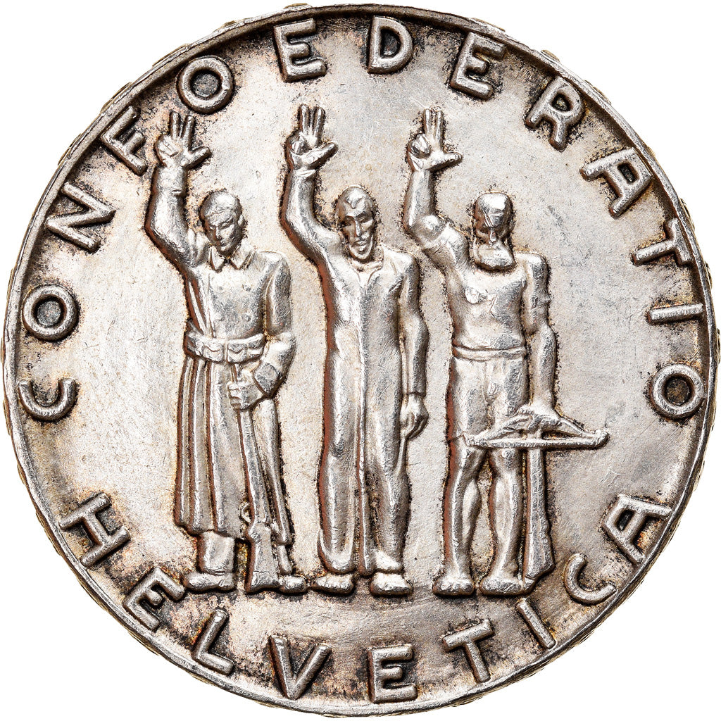 Coin, Switzerland, 5 Francs, 1941, Bern, AU(55-58), Silver, KM:44