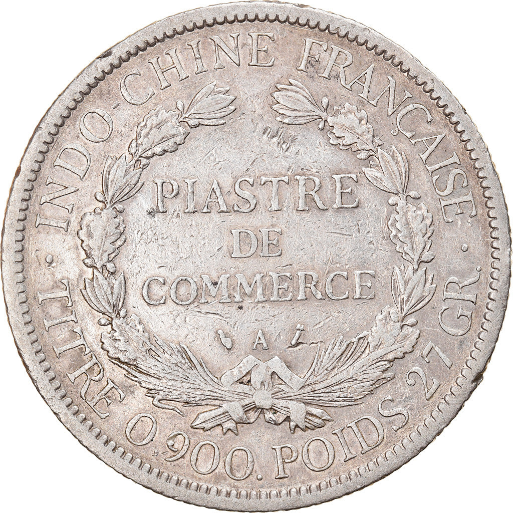 Coin, FRENCH INDO-CHINA, Piastre, 1896, Paris, VF(30-35), Silver, KM:5a.1