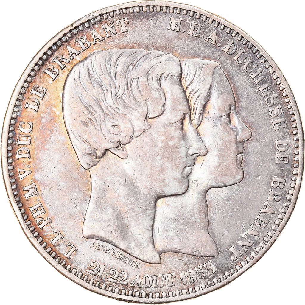 Munten, België, Leopold I, 5 Francs, 1853, PR, Zilver, KM:2.1