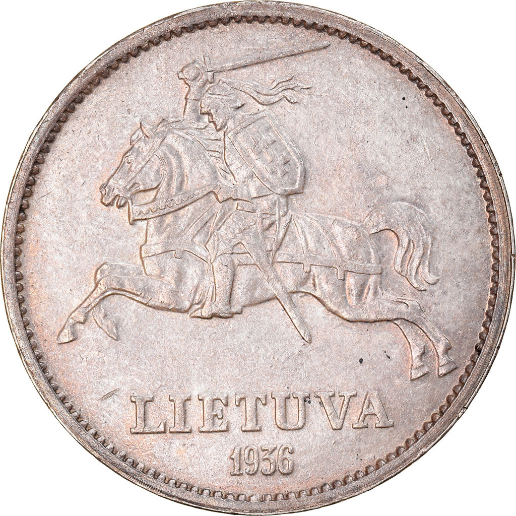 Coin, Lithuania, 10 Litu, 1936, AU(55-58), Silver, KM:83