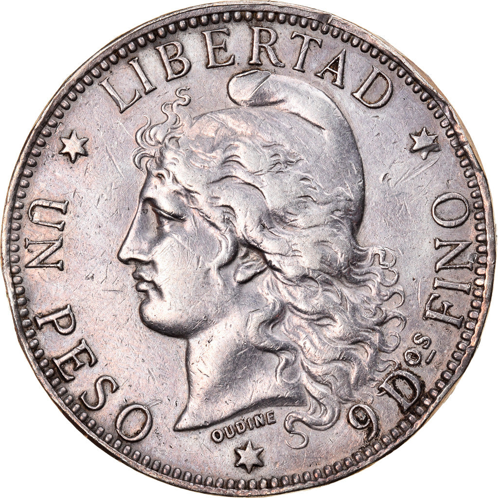 Moneda, Argentina, Peso, 1881, MBC, Plata, KM:29
