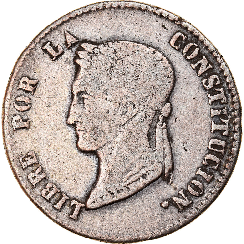 Moneda, Bolivia, 4 Soles, 1858, Potosi, MBC, Plata, KM:123.2